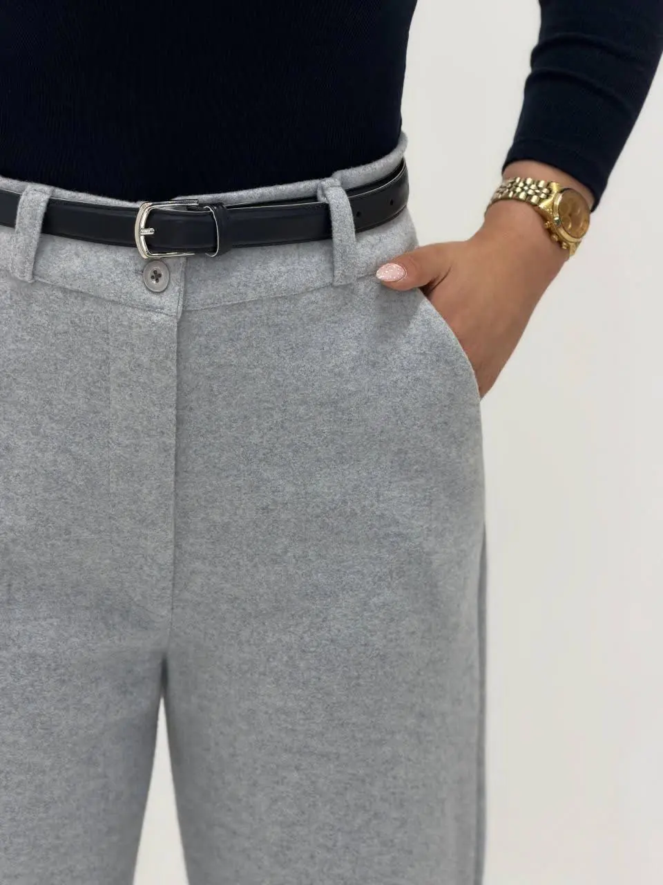 3765-شلوار فوتر واید قد 90